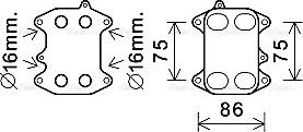 Ava Quality Cooling VN3388 - Uljni hladnjak, ulje za motor parts5.com