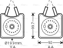 Ava Quality Cooling VN3215 - Radiador de aceite, aceite motor parts5.com