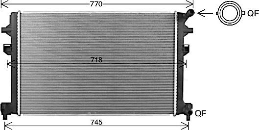 Ava Quality Cooling VN2426 - Motor su radyatörü parts5.com