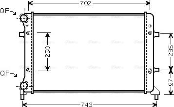 Ava Quality Cooling VN2204 - Radiator, engine cooling parts5.com