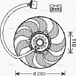 Ava Quality Cooling VN7522 - Ventilator, radiator parts5.com