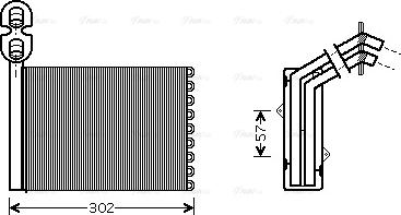 Ava Quality Cooling VNA6201 - Radiador de calefacción parts5.com