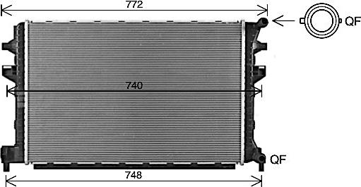 Ava Quality Cooling VNA2383 - Radiator, racire motor parts5.com