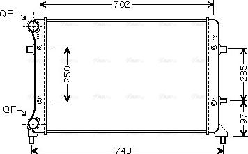 Ava Quality Cooling VNA2205 - Radiator, engine cooling parts5.com