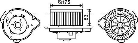 Ava Quality Cooling VO8174 - Interior Blower parts5.com