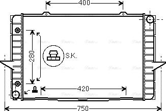 Ava Quality Cooling VO 2064 - Chladič, chlazení motoru parts5.com