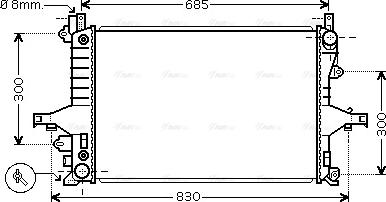 Ava Quality Cooling VO 2115 - Hladilnik, hlajenje motorja parts5.com