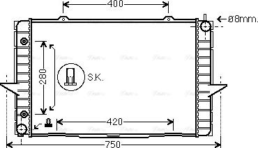 Ava Quality Cooling VO 2118 - Chłodnica, układ chłodzenia silnika parts5.com