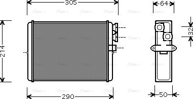 Ava Quality Cooling VOA6110 - Výměník tepla, vnitřní vytápění parts5.com