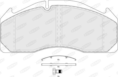 Beral BCV29125TK - Fren balata seti, diskli fren parts5.com