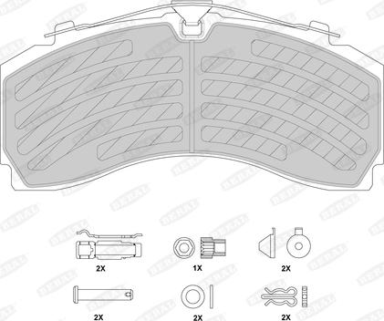 Beral BCV29246TK - Piduriklotsi komplekt,ketaspidur parts5.com