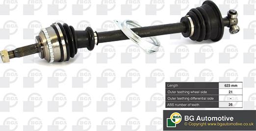 BGA DS7301LA - Приводной вал parts5.com