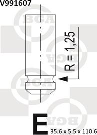 BGA V991607 - Válvula de admisión parts5.com