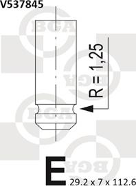 BGA V537845 - Zawór wydechowy parts5.com