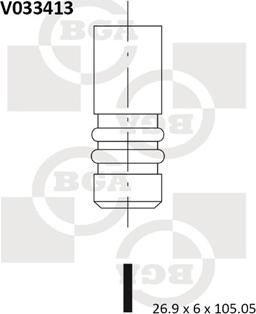 BGA V033413 - Supapa admisie parts5.com