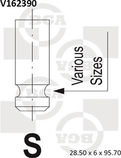 BGA V162390 - Válvula de admisión parts5.com