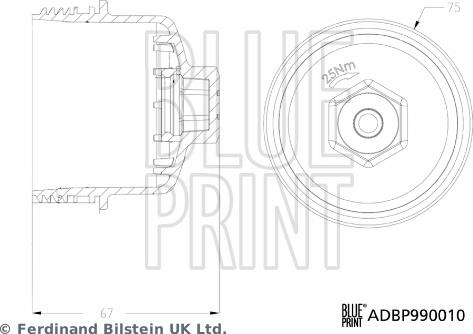 Blue Print ADBP990010 - Capac, carcasa filtru ulei parts5.com