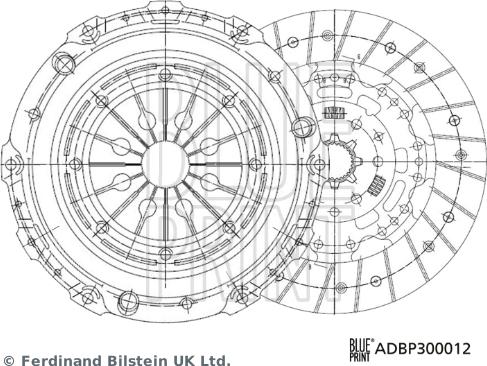 Blue Print ADBP300012 - Debriyaj seti parts5.com