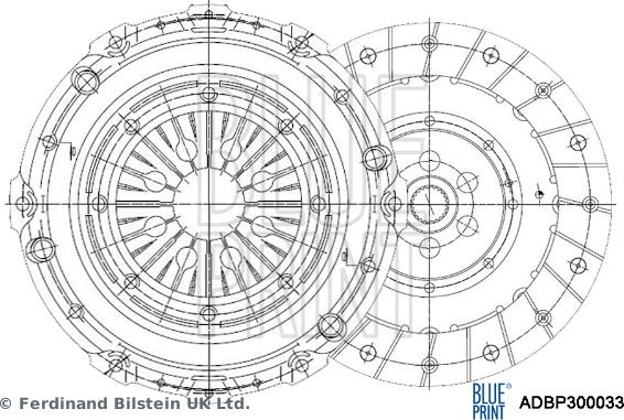 Blue Print ADBP300033 - Sidurikomplekt parts5.com