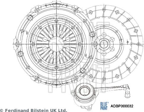 Blue Print ADBP300032 - Clutch Kit parts5.com