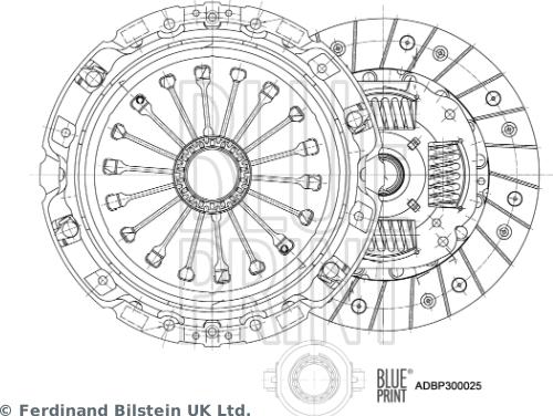 Blue Print ADBP300025 - Zestaw sprzęgieł parts5.com