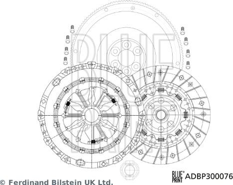 Blue Print ADBP300076 - Kit de embrague parts5.com