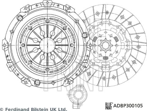 Blue Print ADBP300105 - Kit de embrague parts5.com