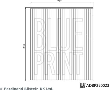 Blue Print ADBP250023 - Filtar, zrak unutarnjeg prostora parts5.com