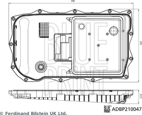 Blue Print ADBP210047 - Hydraulický filtr, automatická převodovka parts5.com