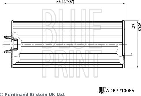 Blue Print ADBP210065 - Filtro de aceite parts5.com