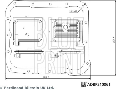 Blue Print ADBP210061 - Hidrolik filtre, otomatik şanzıman parts5.com