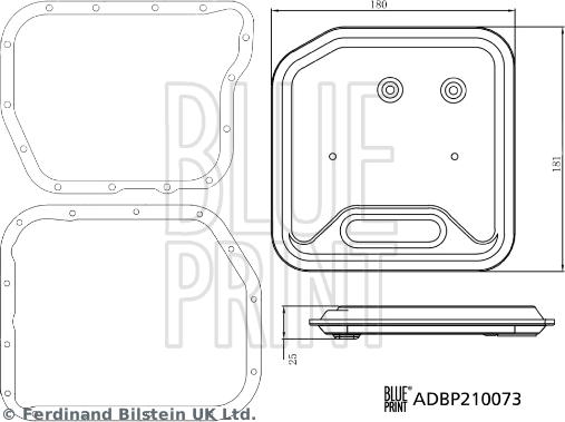 Blue Print ADBP210073 - Filtro hidráulico, transmisión automática parts5.com