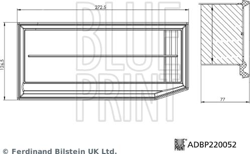 Blue Print ADBP220052 - Filter za vazduh parts5.com