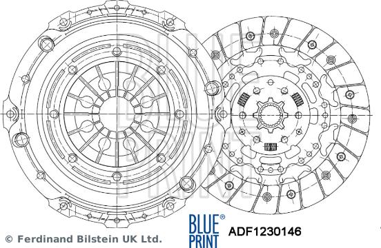 Blue Print ADF1230146 - Clutch Kit parts5.com