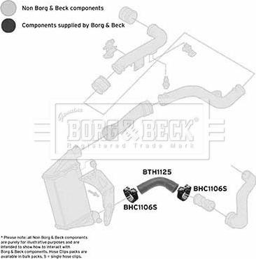 Borg & Beck BTH1125 - Трубка, нагнетание воздуха parts5.com