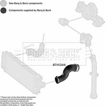 Borg & Beck BTH1344 - Tubo flexible de aire de sobrealimentación parts5.com