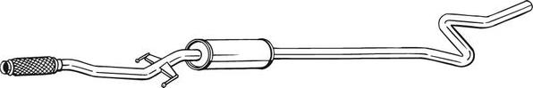 Bosal 292-053 - Stredný tlmič výfuku parts5.com