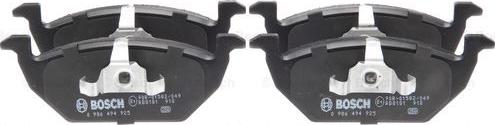 BOSCH 0 986 494 925 - Brake Pad Set, disc brake parts5.com