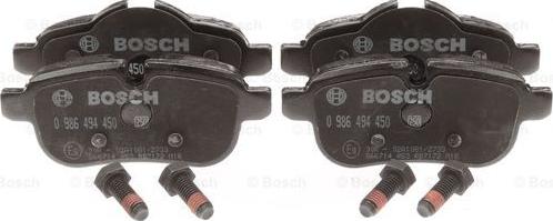 BOSCH 0 986 494 450 - Sada brzdových platničiek kotúčovej brzdy parts5.com