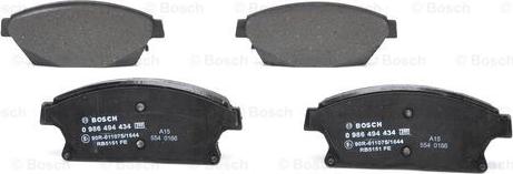 BOSCH 0 986 494 434 - Sada brzdových destiček, kotoučová brzda parts5.com