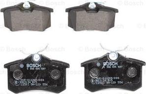 BOSCH 0 986 494 597 - Bremsbelagsatz, Scheibenbremse parts5.com