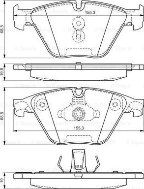 BOSCH 0 986 494 549 - Juego de pastillas de freno parts5.com