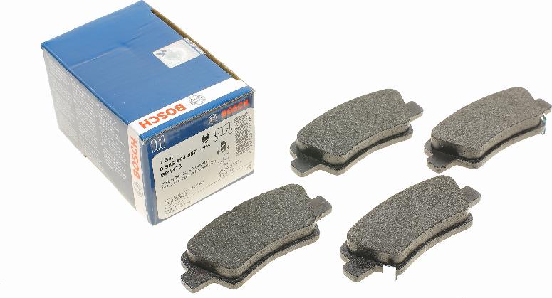 BOSCH 0 986 494 557 - Juego de pastillas de freno parts5.com