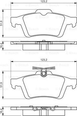 BOSCH 0 986 494 528 - Brake Pad Set, disc brake parts5.com