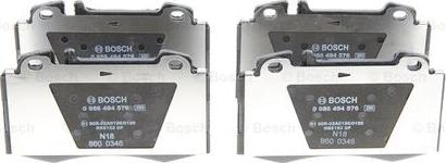 BOSCH 0 986 494 576 - Brake Pad Set, disc brake parts5.com