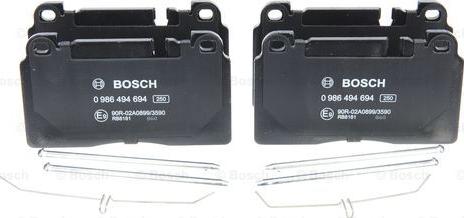 BOSCH 0 986 494 694 - Fékbetétkészlet, tárcsafék parts5.com