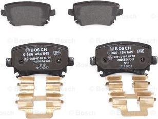 BOSCH 0 986 494 649 - Σετ τακάκια, δισκόφρενα parts5.com