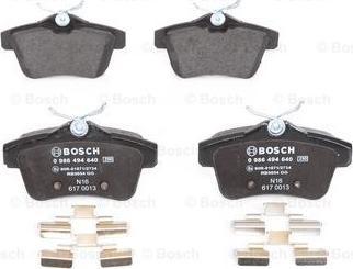 BOSCH 0 986 494 640 - Σετ τακάκια, δισκόφρενα parts5.com