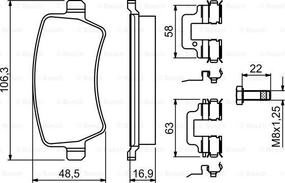 BOSCH 0 986 494 641 - Set placute frana,frana disc parts5.com