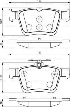 BOSCH 0 986 494 659 - Тормозные колодки, дисковые, комплект parts5.com